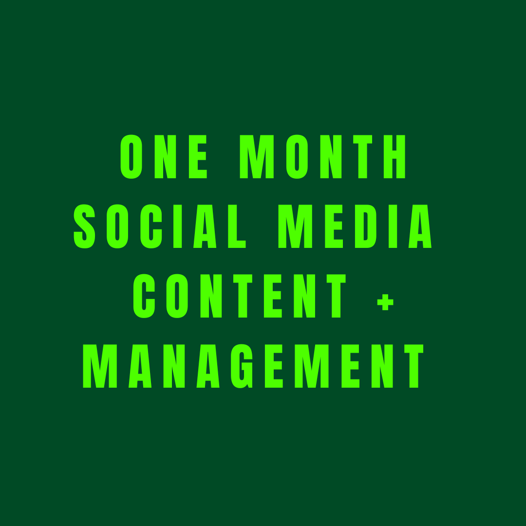 One Month Social Media Content + Management